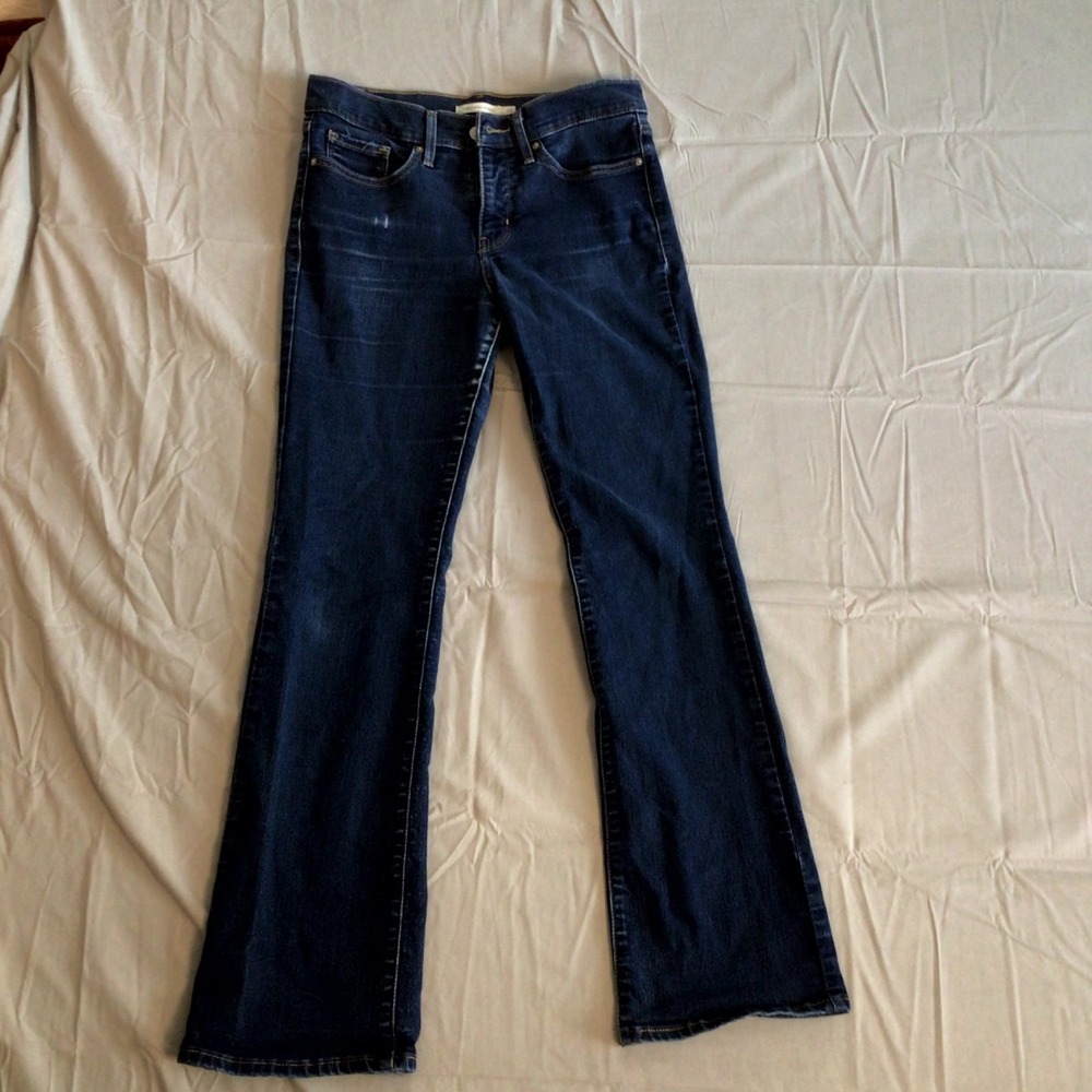 Levi's 315 Shaping Women's Jeans 28 Cotton Denim Mid Rise Waterless Bootcut Leg
